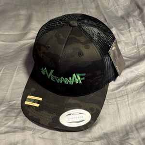 Camo #VeganAF snapback trucker hat New w/tag